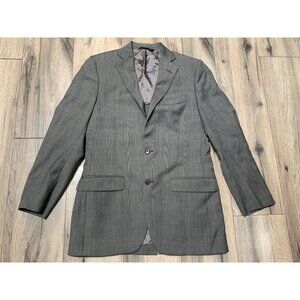 Brooks Brothers Men’s 36R Fitzgerald Wool Unlined Sportcoat Gray Blue Plaid Two